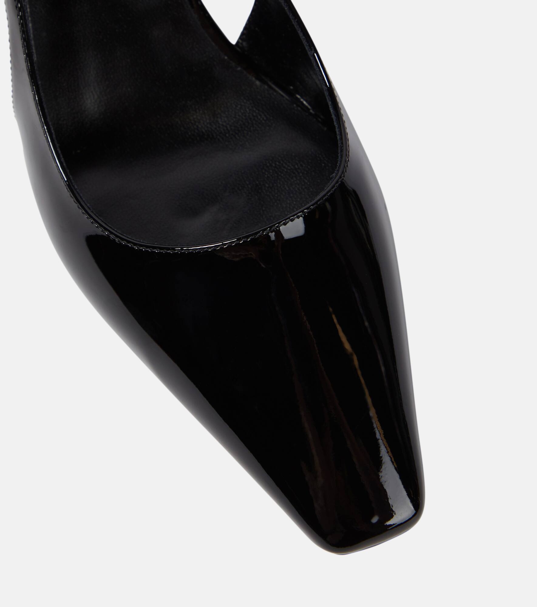 Giày Versace Medusa 95 Embellished Patent-leather Slingback Pumps 55 mm 2